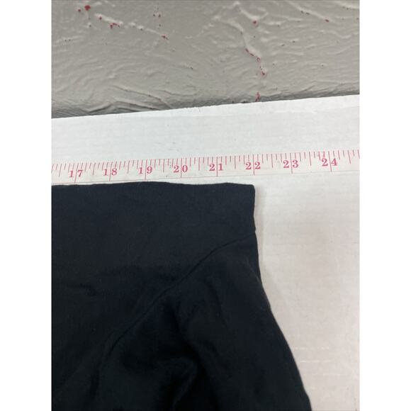 Victoria Sport Black Strappy Fleece Lined Cropped Long Sleeve Crew Neck Size XL - Picture 5 of 5